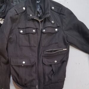 Black Rivet Men's Black Field Jacket